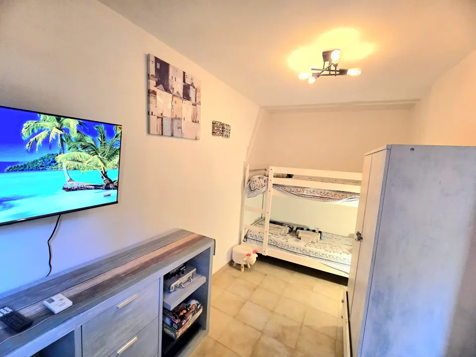 Das zweite Schlafzimmer mit Etagenbett
